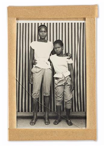 MALICK SIDIBÉ (1935-2016) Two framed photographs, one of a mother with her children and the second with two girls.